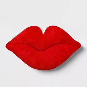 Red Lip Toss Pillow Valentine's day